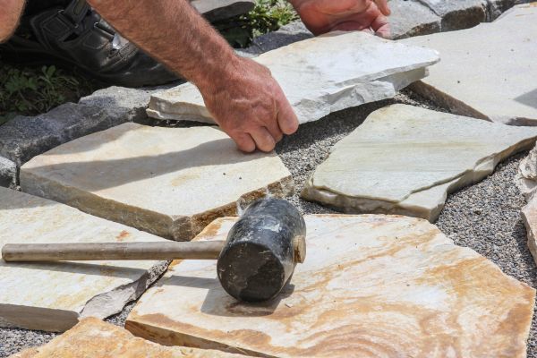 Stone Sidewalk Installation in Gaithersburg